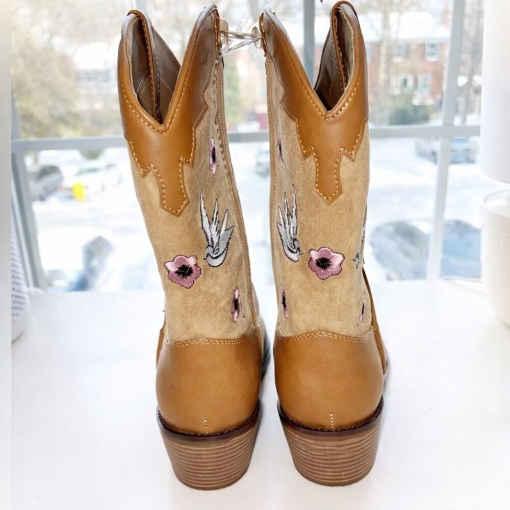 Steve Madden Nectar Embroidered Western Boots Girls Big Kid Size 5 NEW - Picture 5 of 8